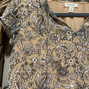 Beige Paisley Women Top